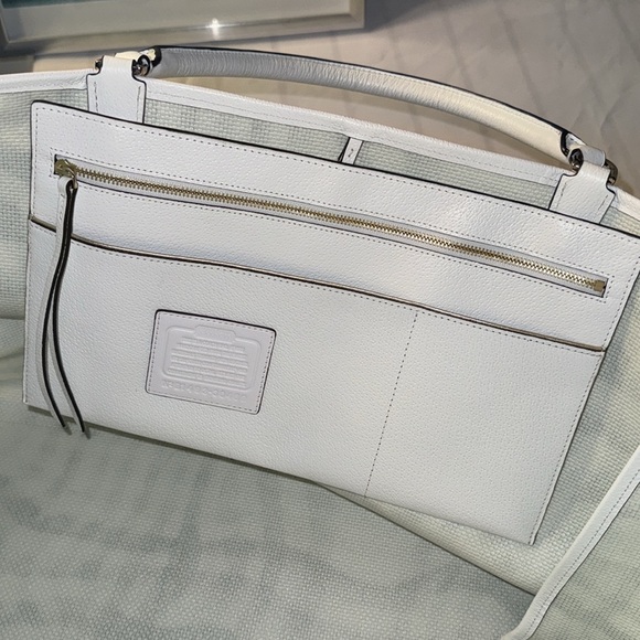 COACH THE LARGE WAVY GINGHAM CANVAS EAST/WEST TOWN TOTE NWOT - Picture 9 of 10